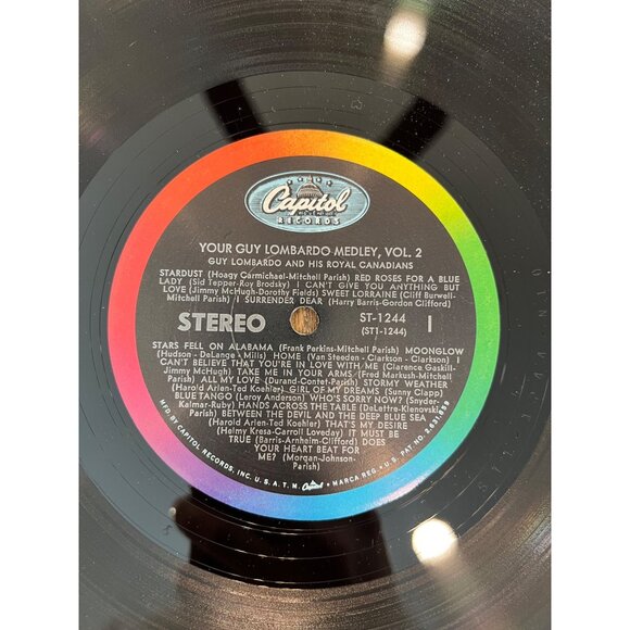 Your Guy Lombardo Medley Vol. 2 Vinyl Record 33 RPM Album ST-1244 - Picture 4 of 6